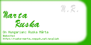 marta ruska business card
